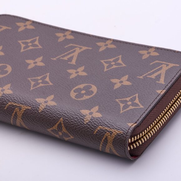 LOUIS VUITTON Zippy Around long wallet M41895 Monogram canvas Brown Pink Used LV - Picture 10 of 11